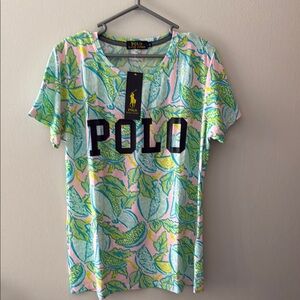 Ralph Lauren Blue Green Graphic Tee
